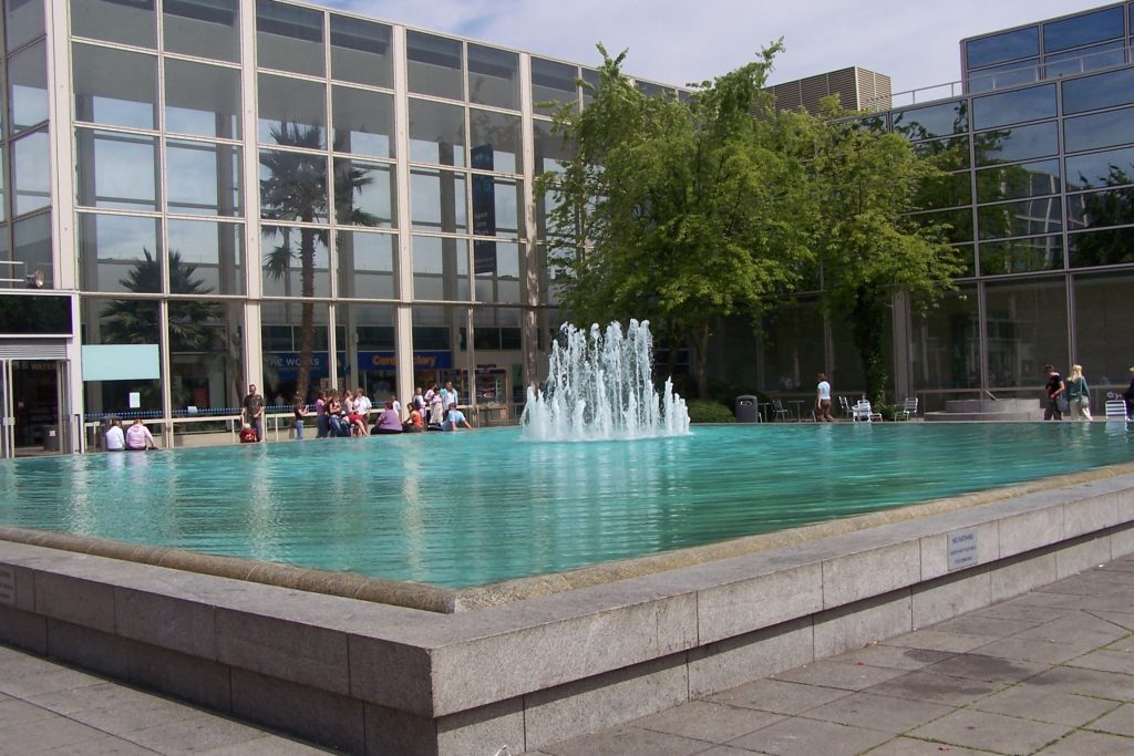 MK shopping centre fountain photo colour