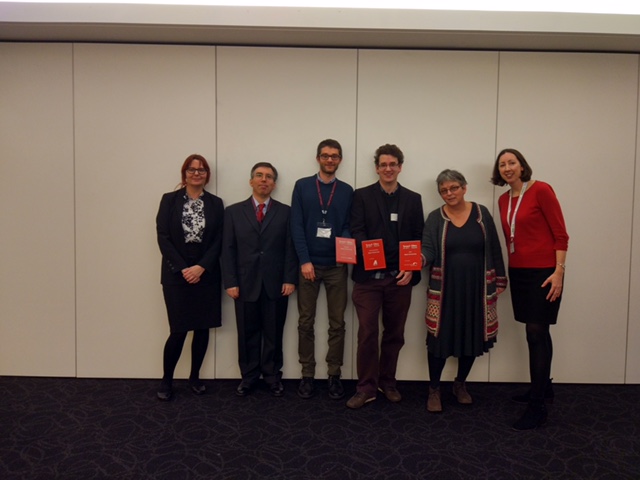 The Open University team with the 3 awards for MK:Smart photograph colour