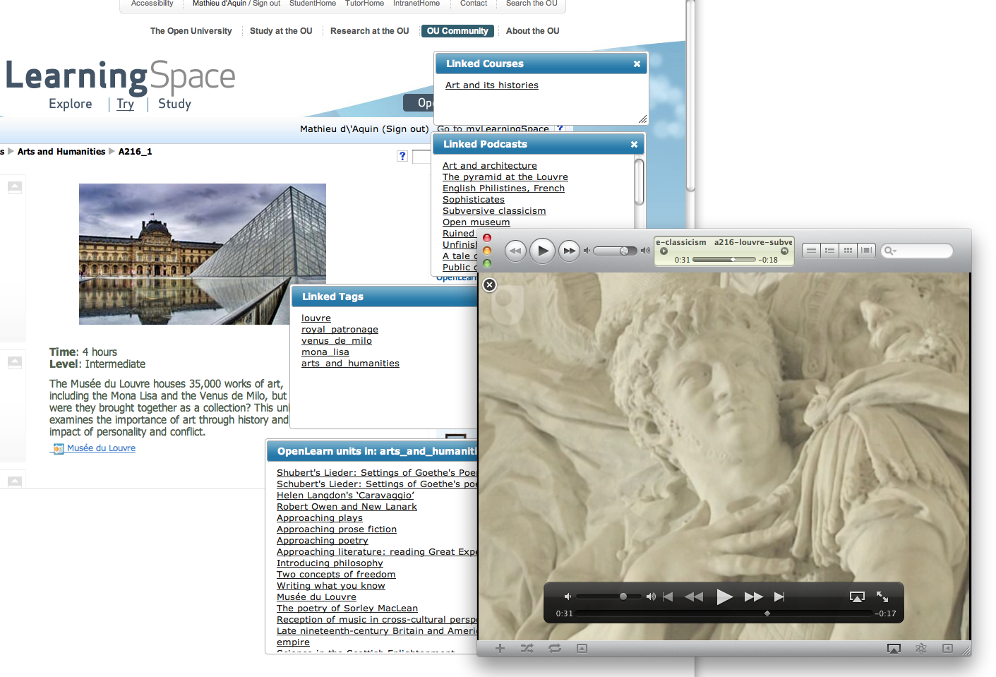 OpenLearn unit screenshot colour