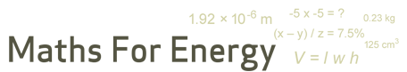 maths for energy banner colour
