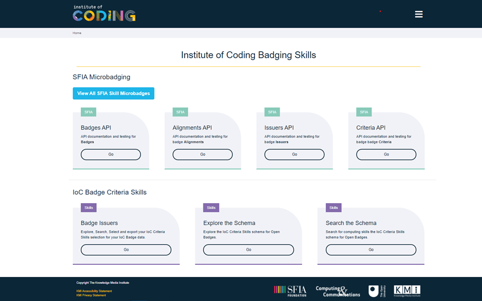 Figure 2 – IoC Alignments and Skills platform