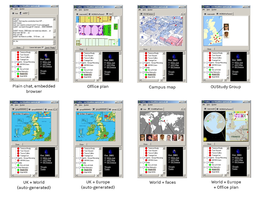 BuddySpace interface views colour