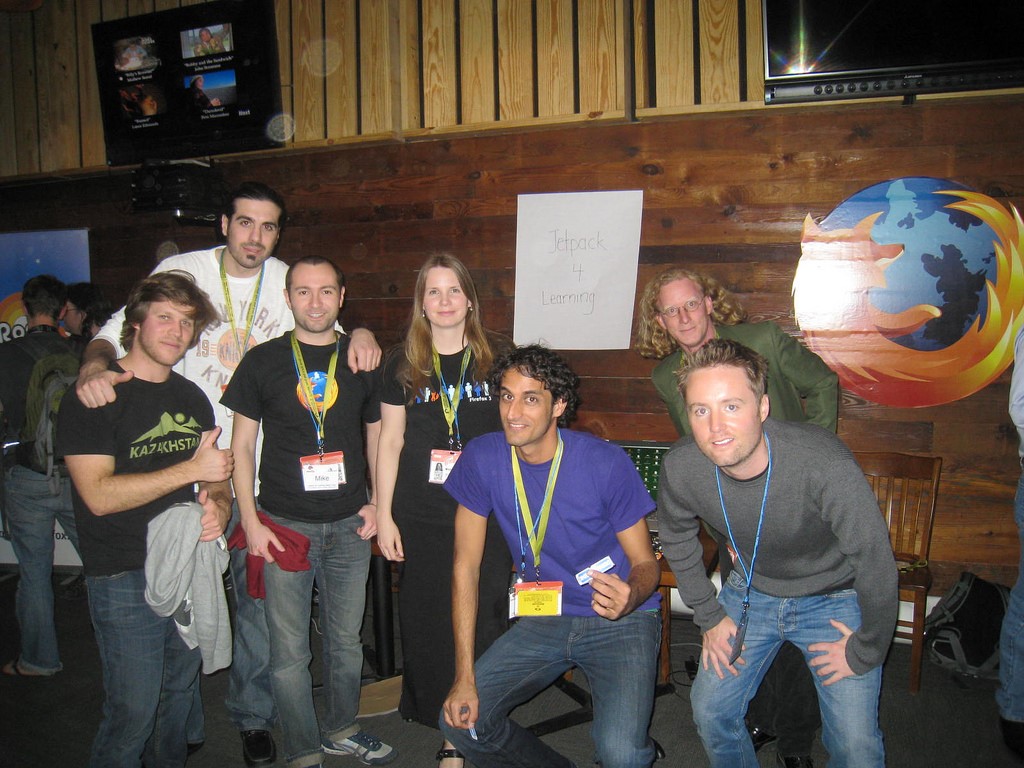 Picture of developers from the top 10 finalists in Mozilla competition. 